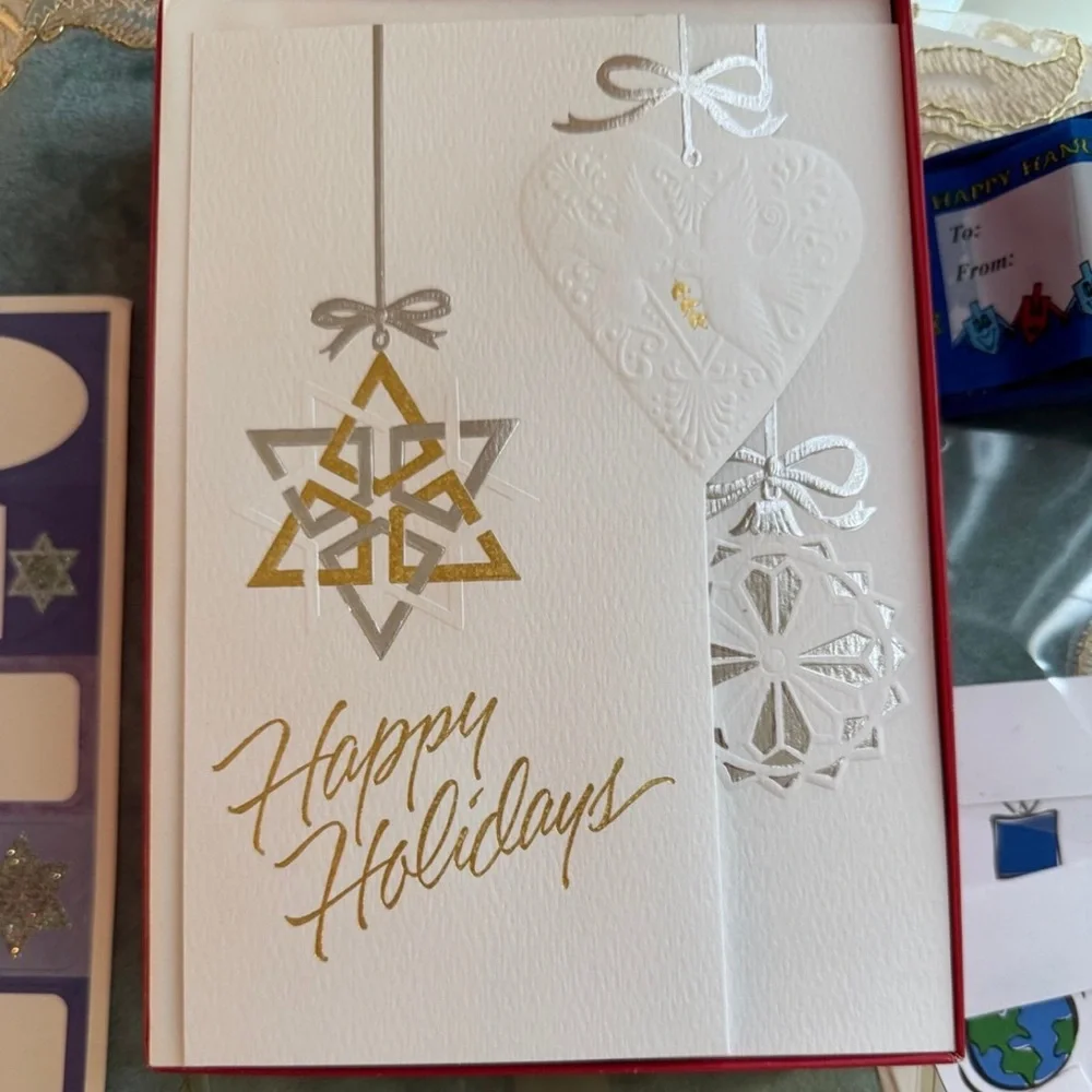 36 Pc Vintage Hanukkah Holiday Card & Label Ephemera Bundle Deadstock